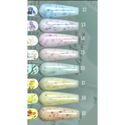 XO nails Flowers 15ml.  Гель молочный моделирующий с сухоцветами.