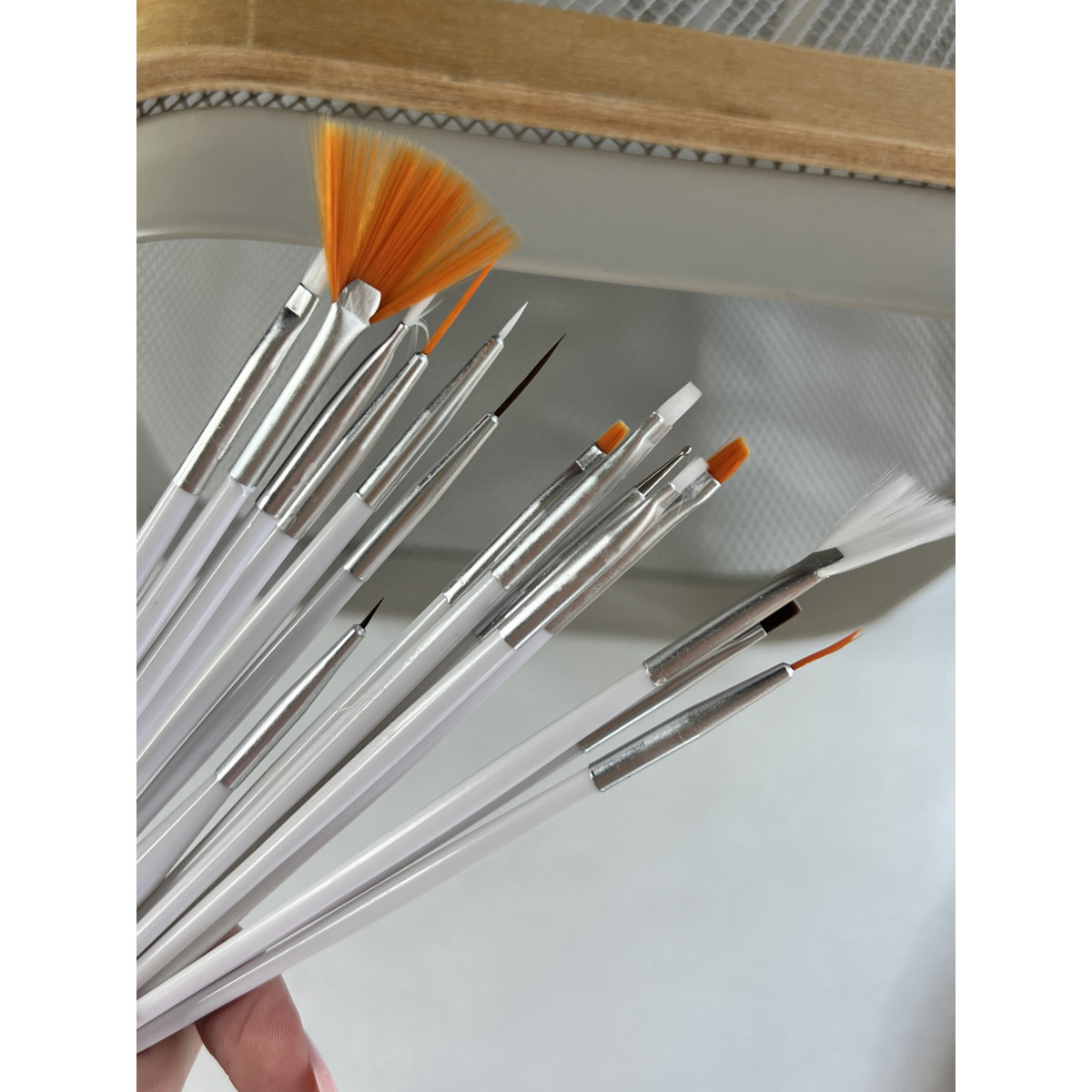 Купить Набор кистей для дизайна ногтей K-15 (белый) - По Лучший Ценам в РБ. |на dixnail.by ✅