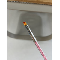 Кисть для Геля плоская Розовая 04