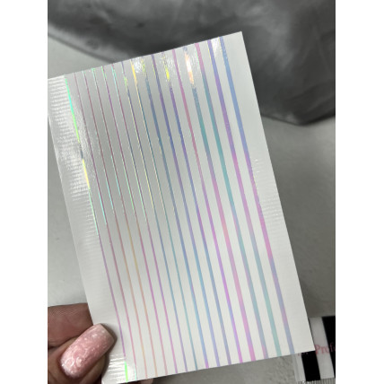 3D эластичные наклейки полосы - светло-радужные