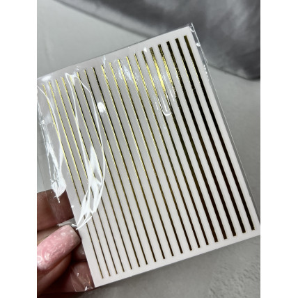 3D эластичные наклейки полосы - Золото