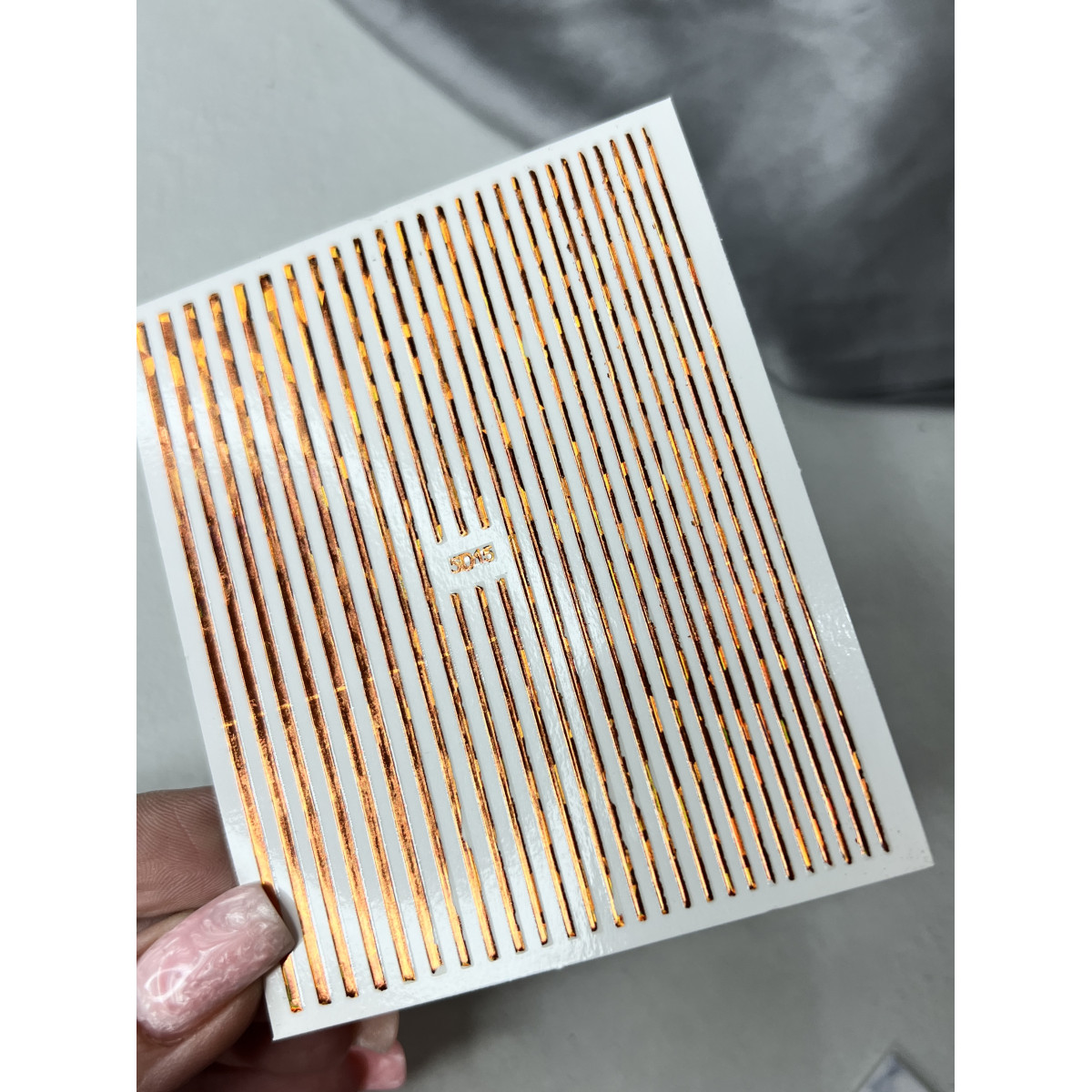 Купить 3D эластичные наклейки полосы - Бронза Голография- По Лучший Ценам в РБ. |на dixnail.by ✅