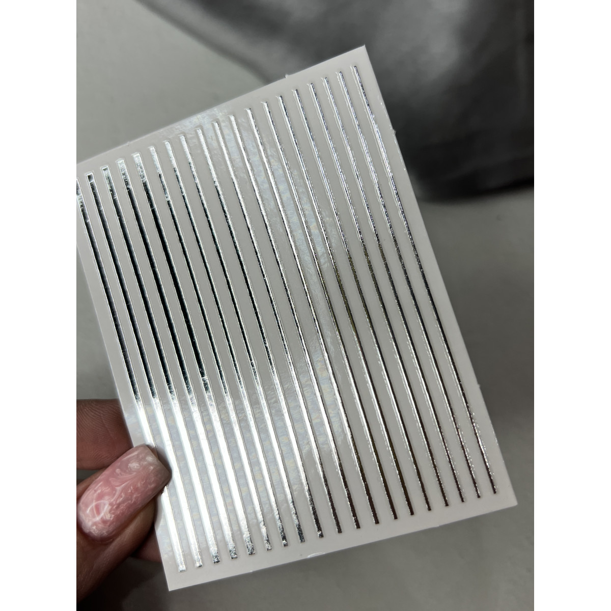 Купить 3D эластичные наклейки полосы - Серебро- По Лучший Ценам в РБ. |на dixnail.by ✅