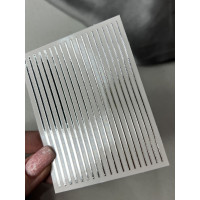 3D эластичные наклейки полосы - Серебро