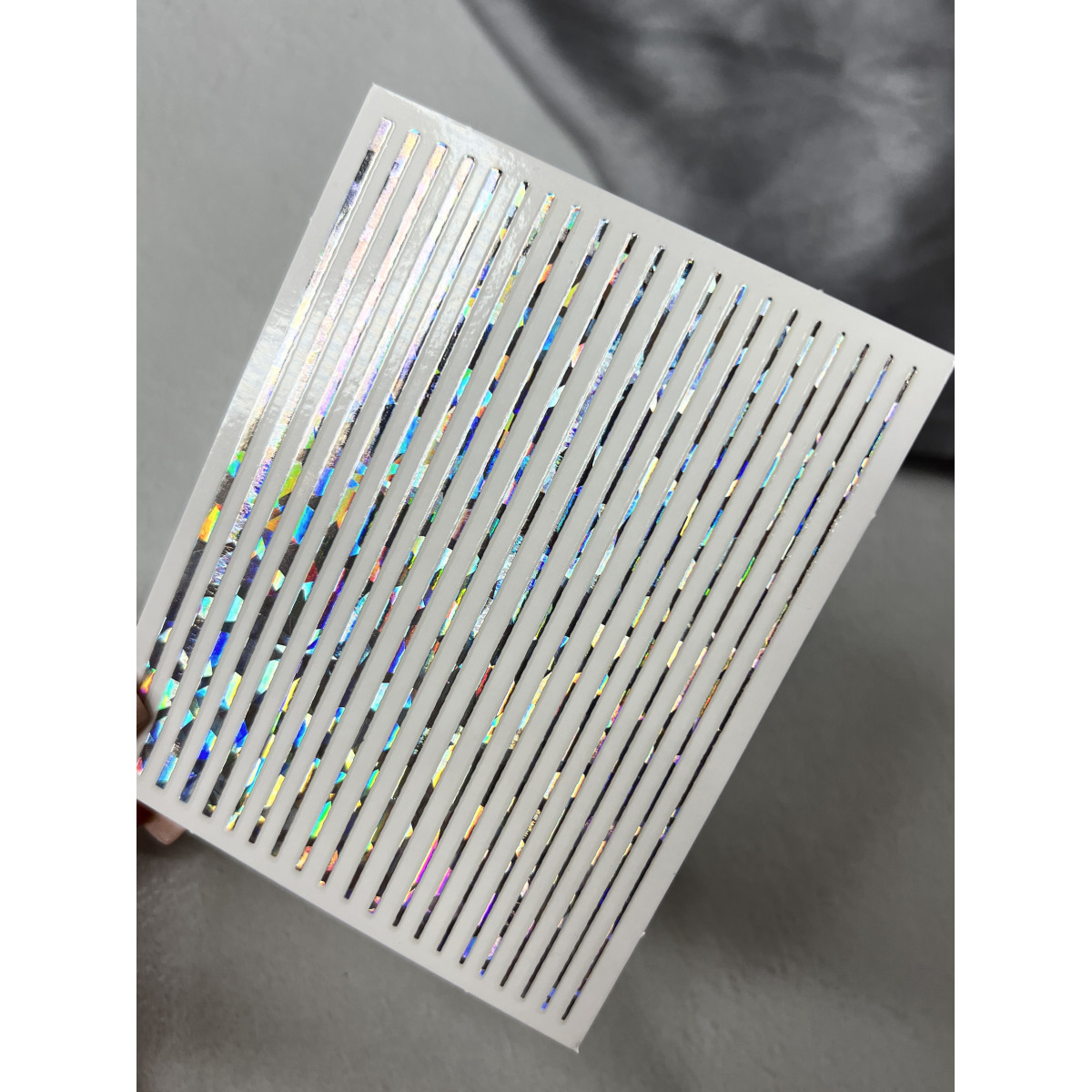 Купить 3D эластичные наклейки полосы - Серебро Голография- По Лучший Ценам в РБ. |на dixnail.by ✅