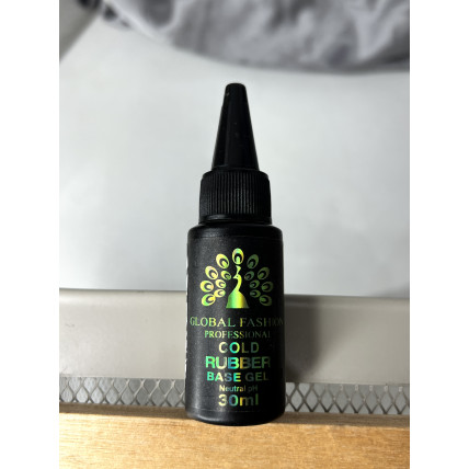 БАЗА ДЛЯ ГЕЛЬ ЛАКА GLOBAL FASHION, RUBBER BASE COLD холодная, не печет 30 МЛ