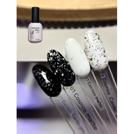 Cardin  Pro топ с шестигранниками (матовый и глянцевый) 12ml. Серебро