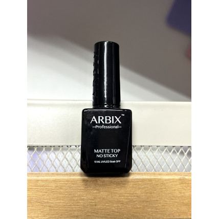 ARBIX Matte Top NO STICKY - Топовое (верхнее) покрытие с матовым эффектом без липкого слоя.