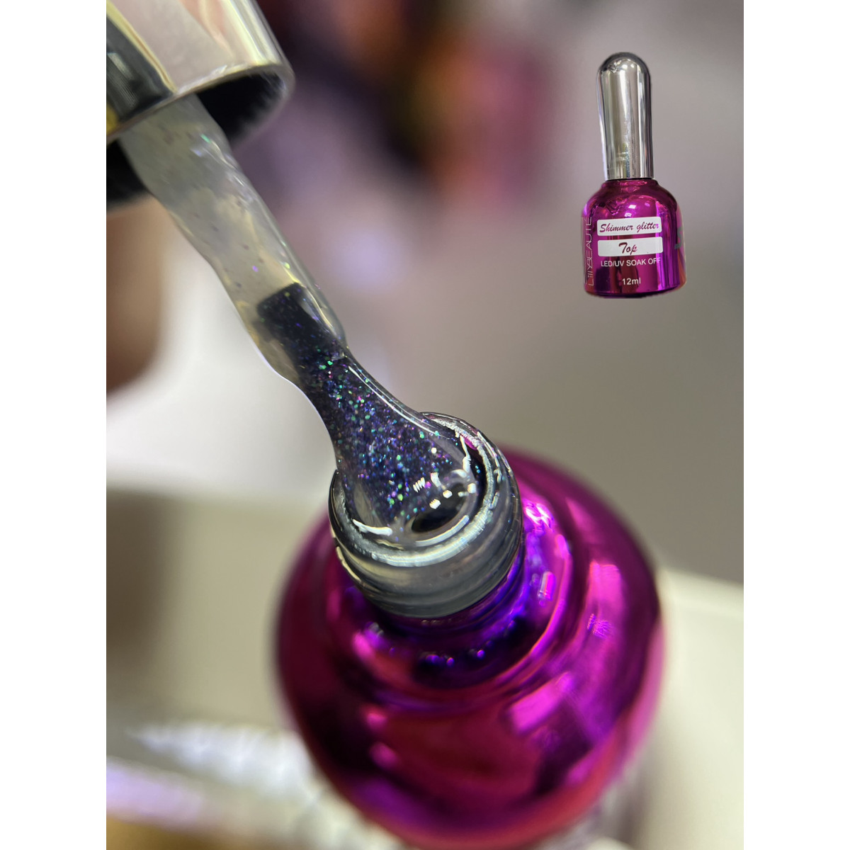 Купить Топ без липкого слоя Lilly beauty Glitter 12ml По Лучший Ценам в РБ. |на dixnail.by ✅