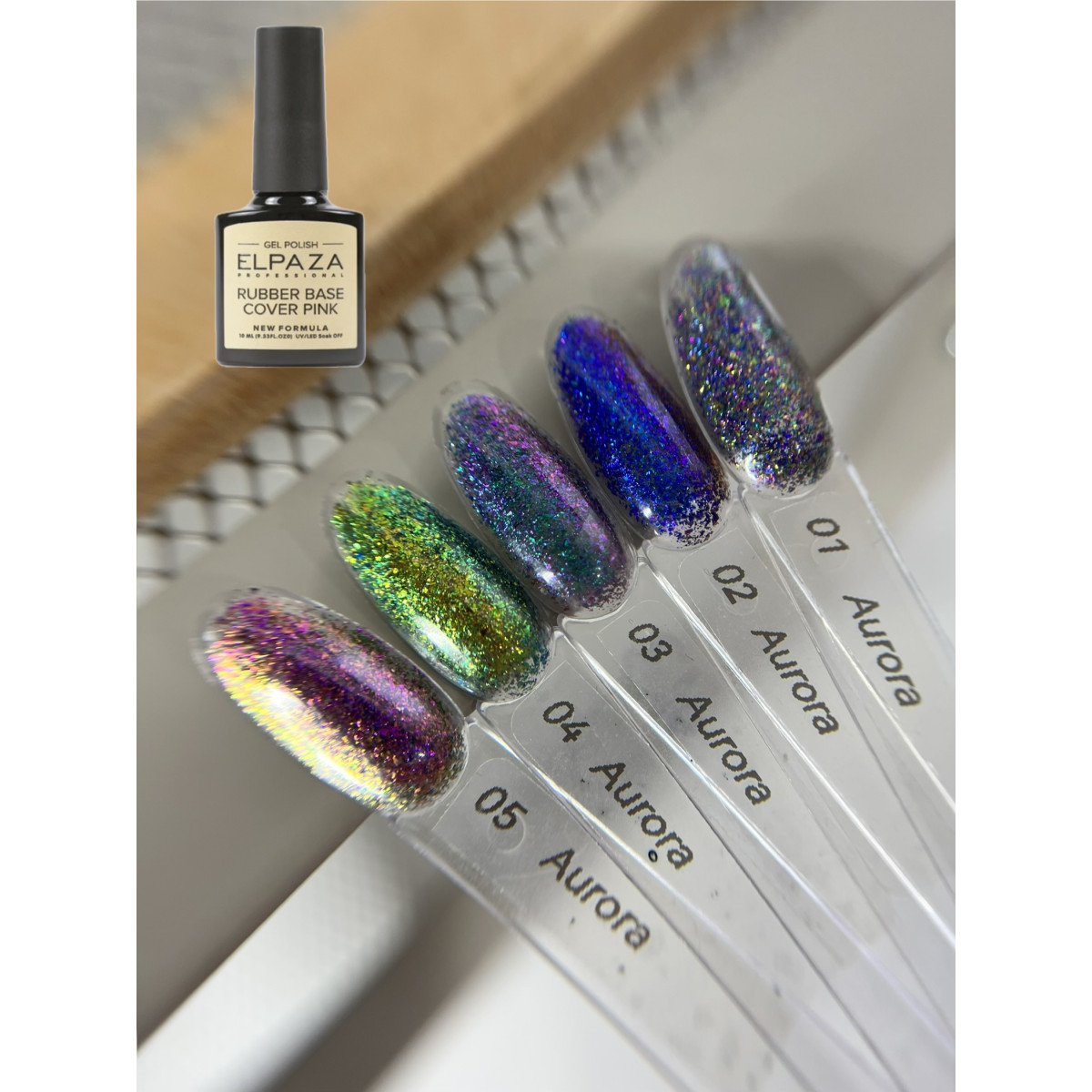 Elpaza (Эльпаза) Rubber Base Aurora Shine , 10 мл