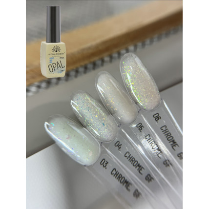   Base Chrome Flake  Global Fashion 8ml. База  камуфлирующая