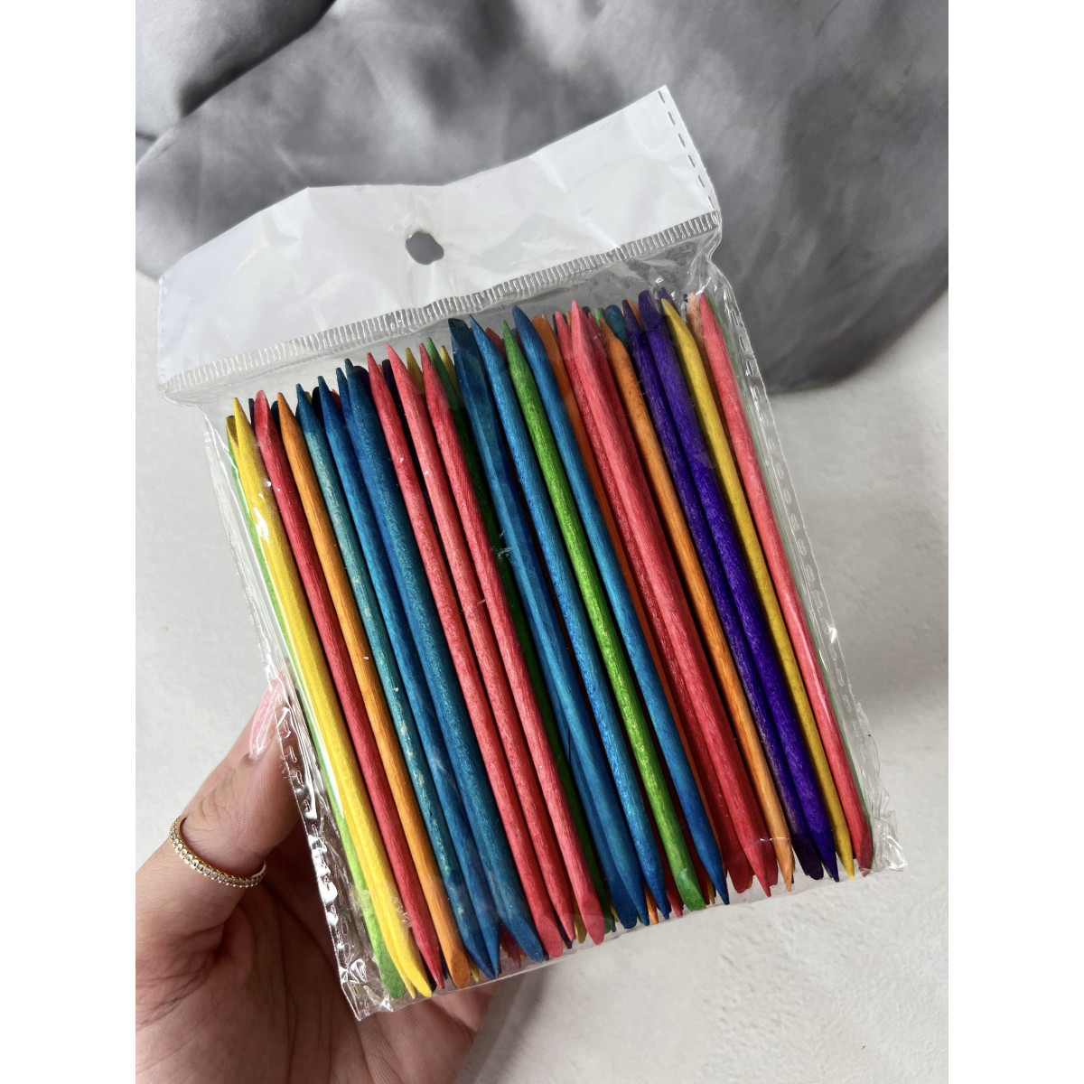 Купить Палочки апельсиновые ЦВЕТНЫЕ  11,5 см (упаковка 100 шт.) - По Лучший Ценам в РБ. |на dixnail.by ✅