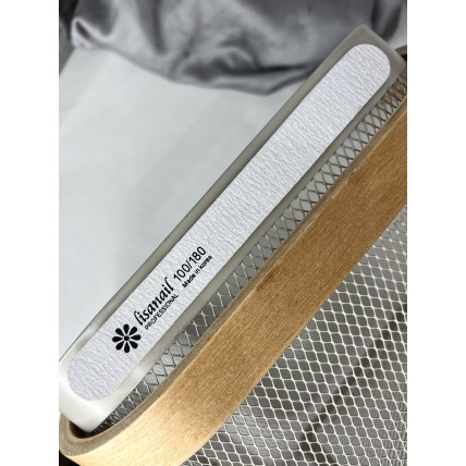 Пилка прямая  для натуральных ногтей на деревянной основе 100/180