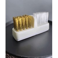 Щетка для чистки фрез двойная (настольная на клеевой основой)