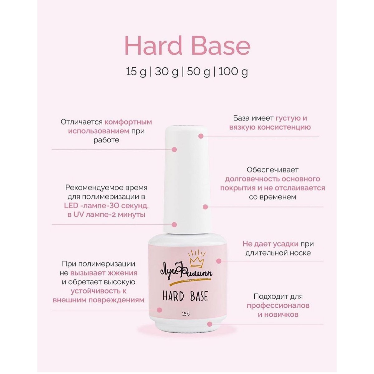 База Луи Филипп "Hard" Base,15мл - По Лучший Ценам в РБ. |на dixnail.by ✅