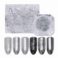 Стружка  серебро 