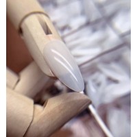 Гелевые Типсы для наращивания ногтей молочные  (100 шт.) Овал  