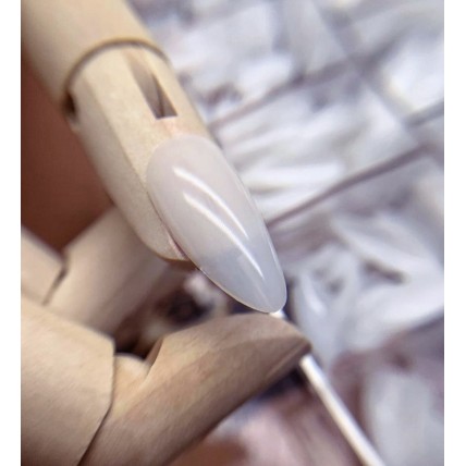 Гелевые Типсы для наращивания ногтей молочные  (100 шт.) Овал  